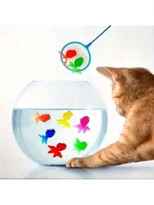 15 件漂浮仿真软橡胶金鱼玩具，适用于室内和室外水上游戏，夏季派对装饰用品，无需电池（颜色随机），感官玩具，玩具，泳池玩具，感官玩具，玩具，泳池玩具 - 彩色 - 查看 5