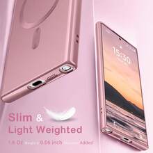 Magsafe磁吸保护壳，兼容三星Galaxy S24、S25、S22、S23 Ultra Plus、S20、S21 FE、Note 20、A35、A55、A05、A15，采用柔软TPU材质，也兼容 17、Air、16、E、15、14、13、12、11 Pro Max Plus。 - 玫瑰金 - 查看 6