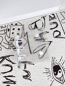 迷你三环马卡龙活页夹封面、双扣DIY收藏书、御宅族活动、透明贴纸书活页夹、贴纸笔记本、粘合剂补充装 - 彩色 - 查看 10