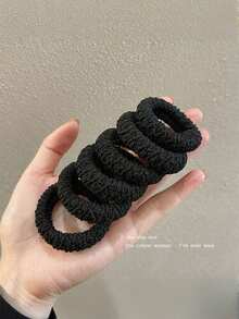 30pcs/Set Colorful Pleated Hair Bands Suitable For Girls' Ponytails, Playful And Elegant Braids, Versatile For Daily Wear(No Box) - Multicolor - View 13