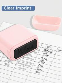 1 Stück einfarbiger Namens-Stempel für Kleidung, wasserfester Namens-Stempel personalisiert für Studenten und Geschäftsnutzung, individueller Namens-Stempel für Kleidung, handgeschriebener Unterschriften-Stempel, wiederverwendbar, kompakt, bügelfrei, individuell, einzigartig, ideales Geschenk für ihn/sie, Schüler, Arbeitnehmer zu Jahrestagen, gemütlicher Wüsten-Herbst, Bürodekoration