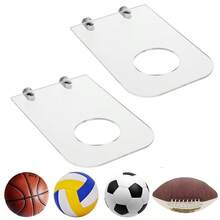 Acrylic Football Display Stand Basketball Wall Mount Ball Support Bracket - White - View 2