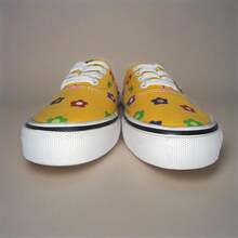 Zapatillas casuales universales para hombre y mujer, lona urbana universal para hombre y mujer, refrescantes, cómodas, lindas, adecuadas para caminar, fitness, negras,amarillas - Amarillo - Ver 5