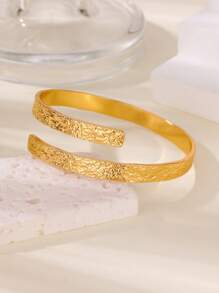 Old Money Style Stainless Steel Snake Water Drop Bracelet, 18K Gold-Plated Adjustable Cuff Bracelets For Women, Summer Holiday Golden Bangle Jewelry Wedding Party Accessories Gifts