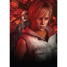 1幅装裱寂静岭游戏海报，帆布画，恐怖游戏主题，卧室/游戏室墙面装饰，家居装饰礼品，CanvasPop品牌，生日/毕业礼物 - 彩色 - 查看 25