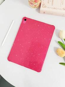 1pc Transparent Shiny Soft TPU Tablet Case, Minimalist/Fresh/Fun/Casual/Niche/Personalized/Creative, Fashionable Glossy Luxury Compatible With IPad Mini6/Mini7/Air/Air2/9.7/10.2/10.5/Air4/Air5/10.9/Pro 11-Inch/10th/Air 11-Inch (M2)-2024/Pro11-Inch (M4)-2024/Air 11-Inch (M3) 2025/IPad (A16) 11 Inch 11th Generation 2025, Does Not Include Stylus - Hot Pink - View 5