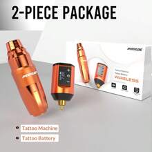 FjcTattoo Gun Dotwork Tattoo Kit Wireless Tattoo Machine Kit With 1500mAh Capacity Battery Tattoo Power Supply Rotary Tattoo Pen Kit For Beginnersyq - 橘子 - 查看 2