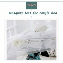 MRATIONDorm Home Bunk Nets Bed Curtains Cloth Bed Canopy Blackout Men Women Curtain Shading Nets Breathable Dustproof Single Sleeper - A-白色 - 查看 2