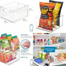 iDesign 63898 Caja de Almacenamiento AA8 para Cocina Organizador de Cocina Grande y Profunda de plastico con Asas Transparente 25 5 x 20 25 x 12 75 cm - Transparente - Ver 1