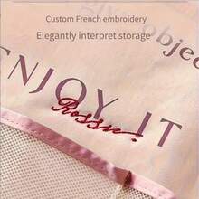 2-Sided Underwear Storage Bag, 17 Grids Front + 5 Pockets Back, Multi-Functional Hanging Wall Mounted Mesh Bag, Large Capacity For Panties, Socks, Bras, Suitable For Closet/Dorm