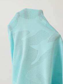 大码女式休闲时尚瑜伽街头跑步户外运动提花短袖T恤