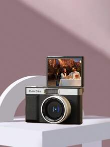 Flip Screen Design Digital Camera, 8X Zoom, Electronic Image Stabilization,4800W Pixel, Travel Photography (No Card)