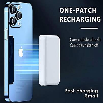5000mAh Magnetic Power Bank – MagSafe-Compatible Wireless Charger With Strong Magnetic Hold | 15W Fast Charging Battery Pack Compatible With Iphone 12/13/14/15 Series, Magnetic IOS Cases, Android With Adapter | Slim, Lightweight, Easy To Carry | Ideal For Travel, Work, Outdoor Use, Emergency Charging, Daily Backup Power Suitable For Summer Holiday Outdoor Travel/Camping And Hand Free Emergency Backup Mobile Power Supply Gifts For Family, Friends, Birthday Portable Charger Magnetic Wireless Nan