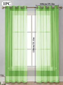 1 Pieza De Tul Transparente De Color Sólido Para Decoración De Ventana Del Dormitorio Y Sala De Estar