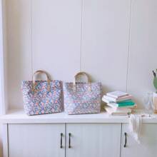 Women Tote Bags - 粉綠碎花 - 查看 5