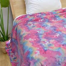 A Flannel Luminous Blanket, Children's Blanket, Nap Blanket, Travel Blanket, Colorful Unicorn Pattern, Soft And Comfortable, Is A Holiday Gift For Children.