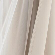 Beige 80% Blackout Curtains With Sheer Overlay, Double Layer Thermal Insulated Window Panels, 63 Inch, Living Room And Bedroom, Beige Drapes With Tiebacks, Grommet Top, 37 X 63 L X 2, Modern Home Decor - Sky Blue - View 4
