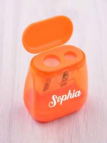 Regalos de graduación personalizados, 4 piezas de sacapuntas mini de doble orificio personalizables con texto personalizable, hecho de plástico, incluye una tapa y tiene un diseño adorable. Es un regalo ideal para vacaciones, eventos de regreso a la escuela, graduaciones, fiestas y talla grande. Adecuado para hijos e hijas, y se puede usar en escuelas, interiores, exteriores y oficinas. También adecuado para útiles escolares y temporada de regreso a la escuela. - Multicolor - Ver 13
