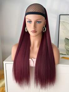 24 pulgadas Extensiones de cabello con clip, Rojo | 18 pulgadas Extensiones de cabello ondulado con clip, Plateado para Mujeres - Rojo - Ver 4