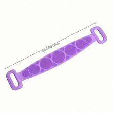 1 Strong Silicone Bath Towel, Suitable For Men And Women, Can Be Used To Scrub The Body, Remove Dirt And Exfoliation, Especially For Cleaning The Back. Color Random