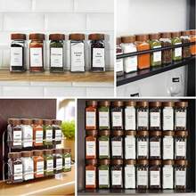 24pcs/12pcs Spice Jars With Labels, Spice Jars With Lids And Labels, 4oz Square Spice Container With Stickers + Funnel + Pen + Brush, Spice Container Set, Spice Storage Box, Kitchen Set With Pepper Grinder - Acacia 12-piece Set - View 4