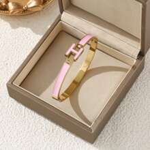 1 件时尚欧美风格女士高端钛钢手链，不褪色珠宝