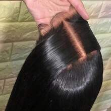 40 Inch Straight 4x4 HD Transparent Lace Closure Wigs Human Hair Straight Put On And Go Glueless Wigs Pre Plucked Pre Cut Lace Wig For Women 200% Closure Wig Nautural Black - Natural Black - 查看 4