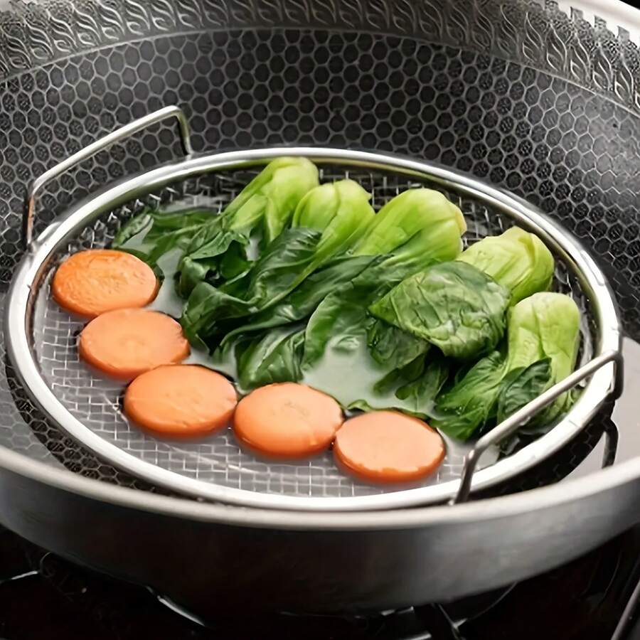 1 Stück Edelstahl Öl Abtropfkorb, Filternetz für Ölsiebe in der Küche