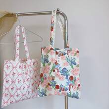 Women Shoulder Bags - 溫柔粉底花枝 - 查看 5