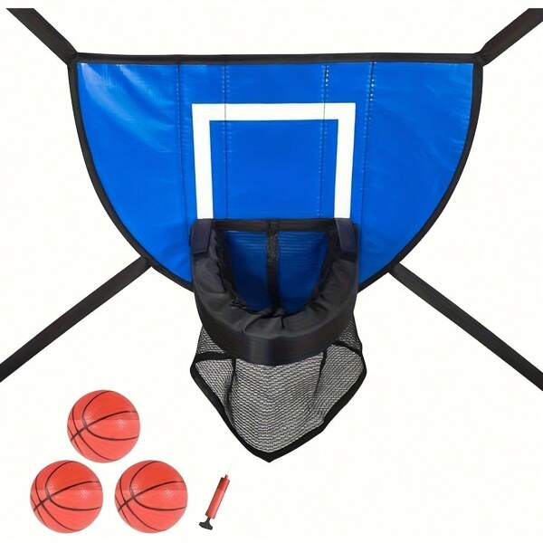 Trampolin Basketball Korb Set mit Luftpumpe, abnehmbarer Basketball Korb, geeignet für Innen- und Außensport