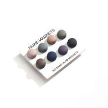8 Pairs Solid Color Hijab Magnets, Zinc Alloy Pins, Suitable For Spring, Summer, Autumn And Winter For Dress - CT04 - View 12