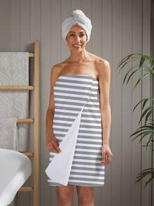 1 件简约时尚彩色条纹沙滩巾，大尺寸，快干高吸水性柔软面料，适合游泳、旅行、海滩、泳池、瑜伽、露营、浴室，男女通用