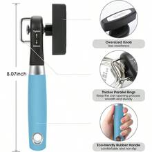 Manual Can Opener With Safe Side Cut And Smooth Edge Durable Sharp Blade EffortSaving Knob And Comfortable NonSlip Handle Green - Aqua - View 2