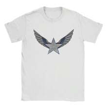 COOL SUMMER Captain Americas Brave New World T Shirt Men's Cotton Novelty T-Shirt Crewneck Winged Star Tee Short Sleeve Clothes Plus Size - 白色 - 查看 1