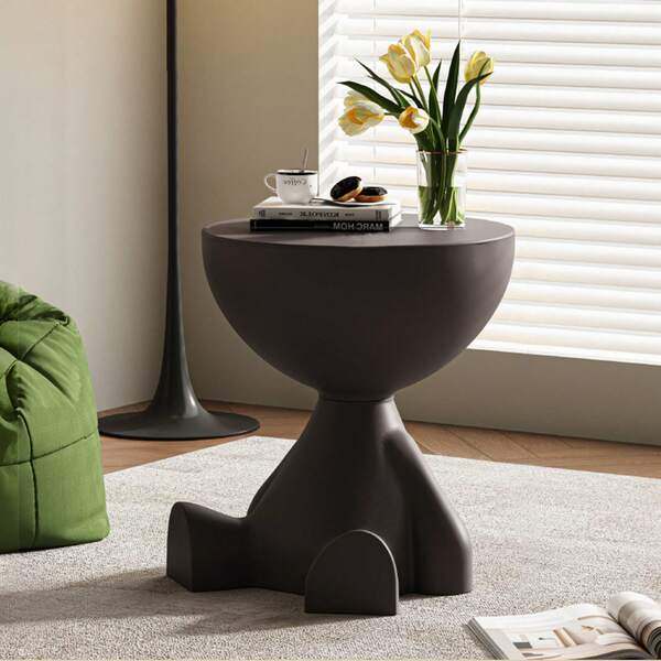 2-In-1 Round Side Table, Modern Accent Table For Living Room, Bedroom, Office & Balcony | Coffee Table, Nightstand & Plant Stand | Easy Assembly, Space-Saving Design For Small Spaces