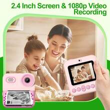 1pc Children's Instant Print Camera: 2.4-Inch Screen, Unicorn-Shaped Digital Toy. Includes 32GB Memory Card And 2 Rolls Of Photo Paper. Perfect For Halloween/Christmas/ Thanksgiving/Birthday Gift, Suitable For Boys And Girls Aged 3-12 (Pink Model).