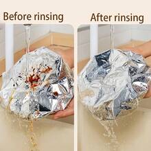 10/20/40/50pcs Aluminum Foil Covers Heat-Resistant Reusable Aluminum Foil Covers | , Airtight Kitchen & Dining Covers For Bowls, Plates, Dishes | Keep Food Warm, Fresh, Pest & Dust Proof - 彩色 - 查看 10