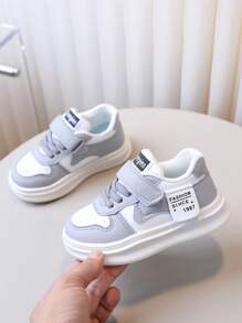Stylish PU Kids' Sneakers! Lightweight & Ultra-Soft, Featuring Hook-And-Loop Fastenings, Charming Prints, And A Classic White Design. Perfect For Boys & Girls In Any Season – Rock Them At School, Festivals, Vacations, Or Daily Adventures Indoors & Out!