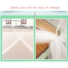 MRATIONDorm Home Bunk Nets Bed Curtains Cloth Bed Canopy Blackout Men Women Curtain Shading Nets Breathable Dustproof Single Sleeper - A-白色 - 查看 3