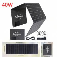Chargeur solaire pliable 40W/60W, panneau solaire monocristallin pliable pour le camping en plein air, port USB, IP67 étanche, chargeur solaire pliable prêt pour les voyages, pour téléphone