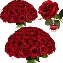 1 Stück/10 Stücke/12 Stücke Valentinstag Hochzeitsdekoration Rayon Blumen realistische Rosenstrauß mit langen Stielen für Heim Hochzeitsdekoration Party