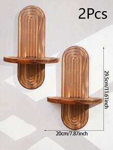 1 Stück/2 Stück geometrische Wandregale, Holz Schweberegale, rustikale Holzregale für Wandaufbewahrung, Holz Wandregal für Schlafzimmer, Küche, Schwimmende Regale für Wandregale über der Toilette, kleines an der Wand montiertes Bauernhaus Deko - Boho Schwimmende wandmontierte Aufbewahrungs- und Präsentationsregale für Bad, Schlafzimmer, Küche, Eingangsbereich, Bauernhaus Wohndekoration, Frühlings- und Sommerwanddekoration
