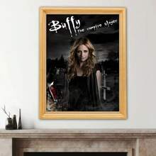 1PC/3 Pieces Halloween Vampire Slayer Canvas Art Painting Kit Mosaic Jewelry Home Decor Children's Gifts Decorative Paintings Home Living Room Hanging Paintings Entrance Mural Canvas Photo Frame Poster Wall Art Waterproof Paper Sticker Coffee House Bar Room Wall Decorations