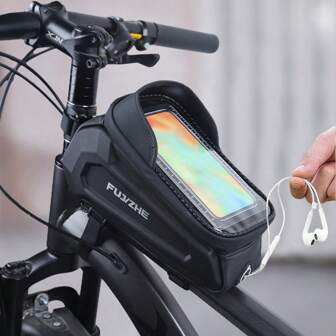 Bolsa para bicicleta, soporte impermeable para teléfono de bicicleta, bolsa para manillar, compatible con teléfonos de hasta 7 pulgadas (aproximadamente 17,3 cm)