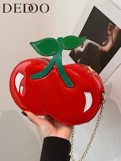 Dedoo Bolso de hombro de mujer elegante de lona de unicolor con correa de cadena de metal