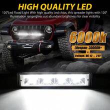 72W 汽车工作灯 LED 灯条 4x4 24 LED 工作灯条 越野 SUV ATV 拖拉机 船 卡车 挖掘机 12V 24V LED 组合光束 - 1個 - 查看 3