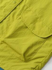 mini bala SoftSkin Unisex Kids Hooded Outdoor Windproof Water-Resistant Jacket - Yellow Green - View 7