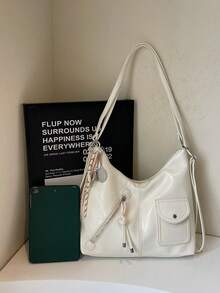 女士多功能手提包，新款时尚高端百搭大容量通勤背包和单肩包三合一 - 米色 - 查看 6