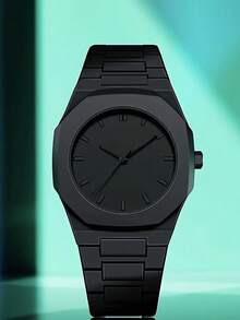 1pc Minimalist Rhombus Striped Scale Men's Quartz Watch