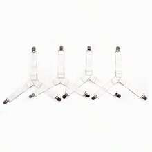 4 件或 8 件床单夹，带床单固定器 - 可调节弹性床单夹，适用于起皱的床单 - 彩色 - 查看 12